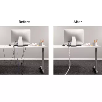 Organizator și protector de cablu Fellowes Cablezip, alb