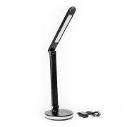 Lampă de masă LED Platinet PDL400RGBB 12W reglabilă, control tactil, port USB, neagră