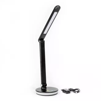 Lampă de masă LED Platinet PDL400RGBB 12W reglabilă, control tactil, port USB, neagră