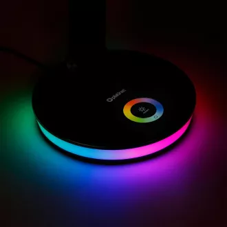 Lampă de masă LED Platinet PDL400RGBB 12W reglabilă, control tactil, port USB, neagră