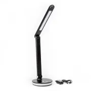 Lampă de masă LED Platinet PDL400RGBB 12W reglabilă, control tactil, port USB, neagră