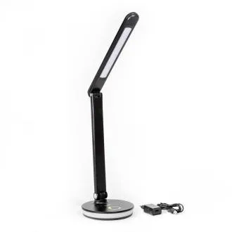 Lampă de masă LED Platinet PDL400RGBB 12W reglabilă, control tactil, port USB, neagră Lampă de masă LED Platinet PDL400RGBB 12W reglabilă, control tactil, port USB, neagră
