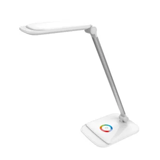 Lampă de masă LED Platinet PDLQ60 18W, reglabilă, control tactil, port USB, albă