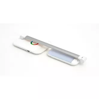 Lampă de masă LED Platinet PDLQ60 18W, reglabilă, control tactil, port USB, albă