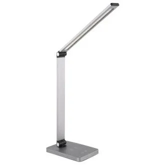 Lampă de masă LED Platinet PDL888S, 10W, reglabilă, încărcare wireless, port USB, argintie Lampă de masă LED Platinet PDL888S, 10W, reglabilă, încărcare wireless, port USB, argintie