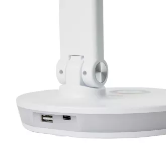 Lampă de masă LED Platinet PDL400RGBW 12W reglabilă, control tactil, port USB, albă