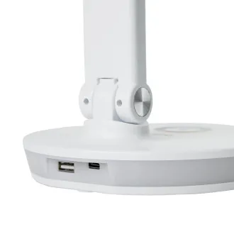 Lampă de masă LED Platinet PDL400RGBW 12W reglabilă, control tactil, port USB, albă Lampă de masă LED Platinet PDL400RGBW 12W reglabilă, control tactil, port USB, albă
