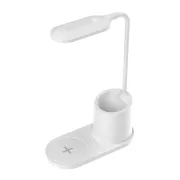 Lampă de masă LED Platinet PDL1930W, 3W, reglabilă, încărcare wireless, albă