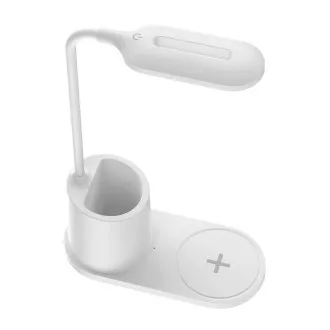 Lampă de masă LED Platinet PDL1930W, 3W, reglabilă, încărcare wireless, albă Lampă de masă LED Platinet PDL1930W, 3W, reglabilă, încărcare wireless, albă