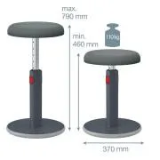 Scaun ergonomic Leitz Ergo Cozy, gri