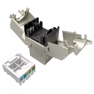 PACHET MULTI 24 buc - trapeză autotăiabilă Solarix CAT6A STP SXKJ-10G-STP-BK-SA Nivel de componente și 4PPoE