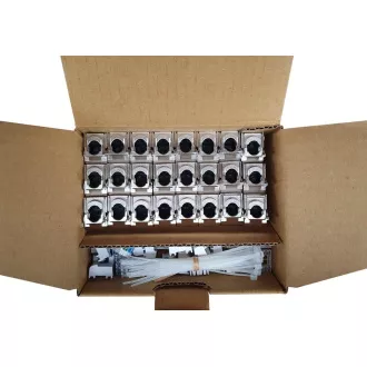 PACHET MULTI 24 buc - trapeză autotăiabilă Solarix CAT6A STP SXKJ-10G-STP-BK-SA Nivel de componente și 4PPoE
