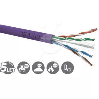 Cablu de instalare Solarix CAT6 UTP LSOH Dca-s2,d2,a1 500m/rolă SXKD-6-UTP-LSOH