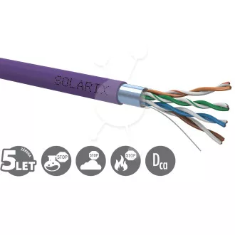 Cablu de instalare Solarix CAT5E FTP LSOH Dca-s1,d2,a1 500m/rolă SXKD-5E-FTP-LSOH