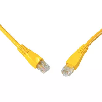 SOLARIX cablu de patch-uri CAT6 UTP PVC 1m galben, rezistent la smucituri