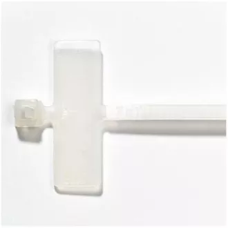 Cureaua de tragere cu eticheta inscriptibila 2,4x103mm, alba, 100buc