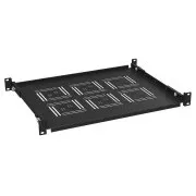 Raft 19" 1U 350mm fix BK cu montare pe șină față și spate UP-13-B