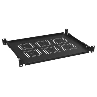 Raft 19" 1U 350mm fix BK cu montare pe șină față și spate UP-13-B