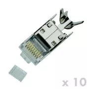 Conector DATACOM RJ45 STP CAT7 (6A) 8p8c wire (10pcs)