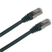 Cablu patch S/FTP, Cat6, 2xRJ45, 0.5m negru