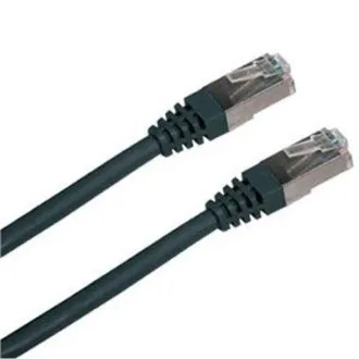 Cablu patch S/FTP, Cat6, 2xRJ45, 0.5m negru