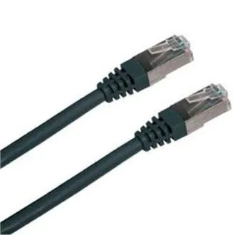 Cablu patch S/FTP, Cat6, 2xRJ45, 0.5m negru