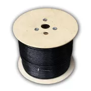 DATACOM S/FTP sârmă CAT7 PE, Fca 500m bobină, înveliș negru OUTDOOR