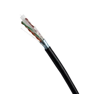 DATACOM Cablu FTP CAT6 PE, Fca 500m bobină, negru, OUTDOOR