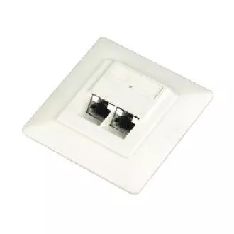 DATACOM STP cu priză dublă Cat5e STP montată la 45 grade.