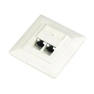 DATACOM STP cu priză dublă Cat5e STP montată la 45 grade. DATACOM STP cu priză dublă Cat5e STP montată la 45 grade.