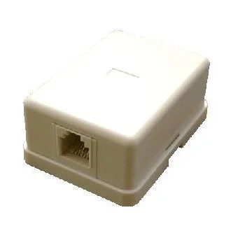 DATACOM Tel. priză simplă deasupra tencuielii - 1 x RJ11 DATACOM Tel. priză simplă deasupra tencuielii - 1 x RJ11