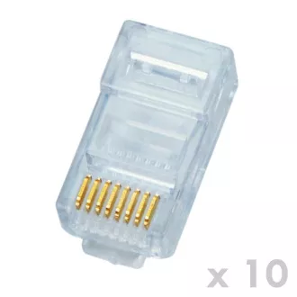 DATACOM RJ45 UTP 8p8c conector RJ45 UTP 8p8c Cat5e 10pcs (sârmă)