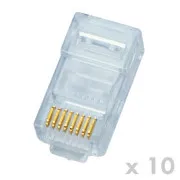 DATACOM RJ45 UTP 8p8c conector RJ45 UTP 8p8c Cat5e 10pcs (sârmă)