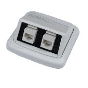 Priză dublă ABB TANGO 2xRJ45 Cat5e UTP alb