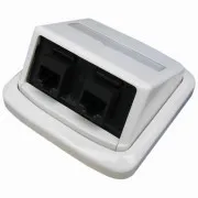 Priză dublă ABB TANGO 2xRJ45 Cat5e UTP alb,BKkeys