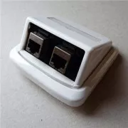 Priză dublă ABB TANGO 2xRJ45 cat6 STP alb