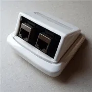 Priză dublă ABB TANGO 2xRJ45 cat6 STP alb