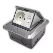 Soclu de podea DATACOM (1xRJ45 Cat5e 230V)