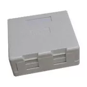 DATACOM Dublă priză CAT5E UTP deasupra tencuielii cu tăiere automată alb