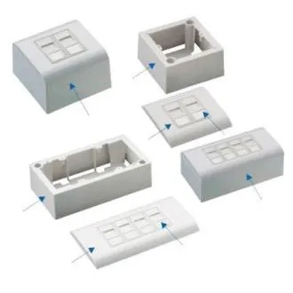 DATACOM Modul de date UTP CAT5E 4xRJ45 pentru montare încastrată DATACOM Modul de date UTP CAT5E 4xRJ45 pentru montare încastrată