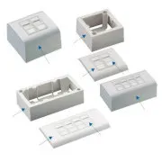 DATACOM Modul de date UTP CAT5E 4xRJ45 pentru montare încastrată