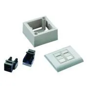 DATACOM UTP 2xRJ45 priză Cat6 (încastrat și deasupra tencuielii)