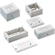 DATACOM UTP 2xRJ45 priză Cat5e (încastrat și deasupra tencuielii)