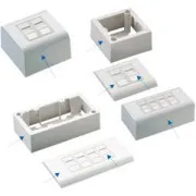 DATACOM UTP 2xRJ45 priză Cat5e (încastrat și deasupra tencuielii)