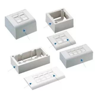 DATACOM STP 2xRJ45 priză Cat5e (încastrat și deasupra tencuielii)
