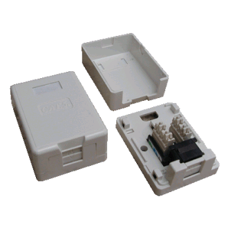 DATACOM UTP 1xRJ45 priză CAT6 pentru tencuială (rezistent la praf)