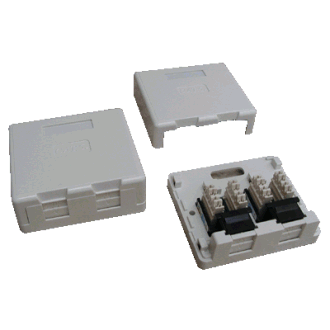 DATACOM UTP 2xRJ45 CAT6 pentru tencuială (rezistent la praf)