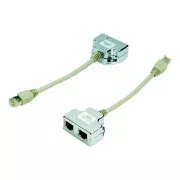 Adaptor DATACOM în formă de Y STP CAT5E PC / PC+TEL