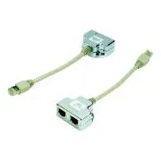 Adaptor DATACOM în formă de Y STP CAT5E PC / PC+TEL