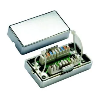 DATACOM Connection BOX STP Cat5e (2* câmp crestat) Argintiu